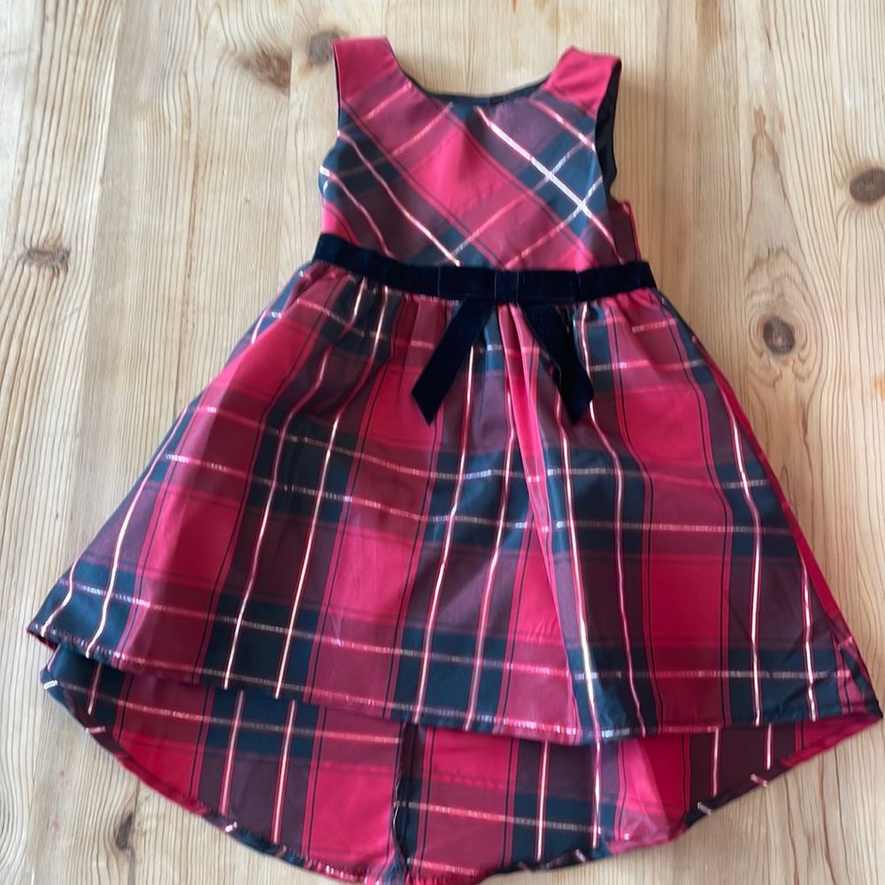 New with tags. 2T Red, Silver & Black Holiday dress